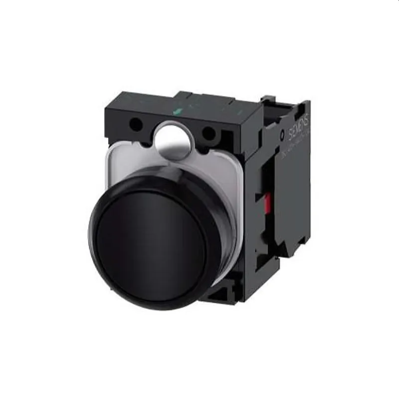 Siemens Drucktaster 22mm rund schwarz 1OE 3SU1100-0AB10-1CA0