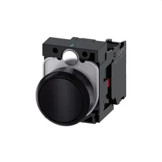 Siemens Drucktaster 22mm rund schwarz 1OE 3SU1100-0AB10-1CA0