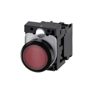Siemens Drucktaster beleuchtet 22mm rund rot 1S 3SU1102-0AB20-1BA0