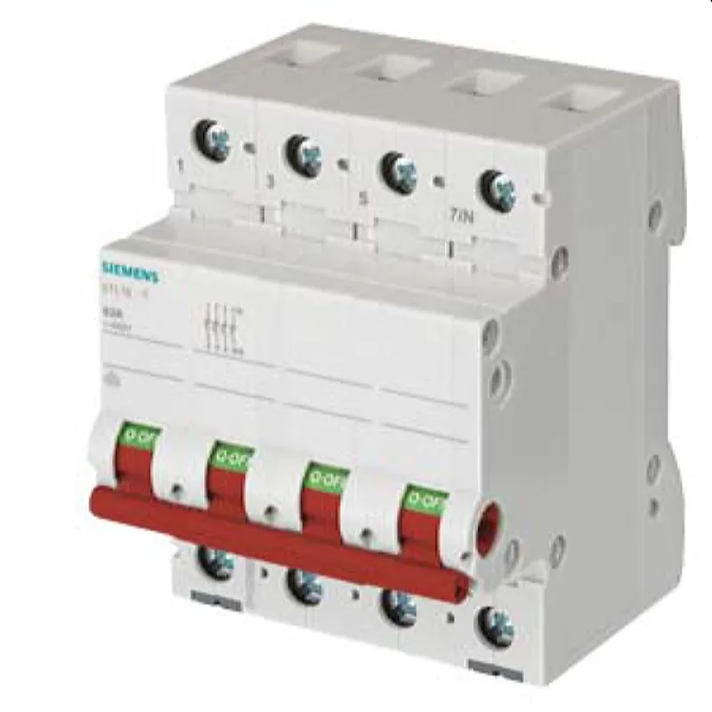 Siemens Ausschalter 63A 3polig+N mit rotem Griff 5TL1663-1