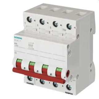 Siemens Ausschalter 63A 3polig+N mit rotem Griff 5TL1663-1