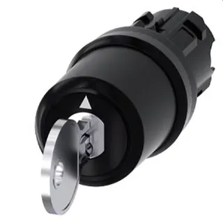 Siemens Schlüsselschalter CES 22mm rund Kunststoff Abzug O 3SU1000-5JL01-0AA0