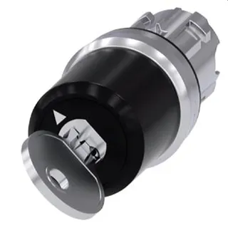 Siemens Schlüsselschalter CES 22mm rund Metall hochglanz Abzug O+I 3SU1050-5JF01-0AA0