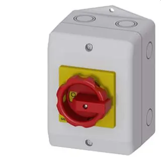 Siemens Haupt-/Not-Aus-Schalter 3polig 1 N-Klemme 3LD2164-1GP53