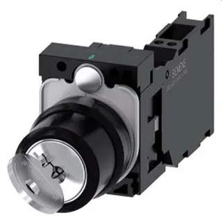 Siemens Schlüsselschalter RONIS 22mm rund 10 30H/13 30H O+I 1S+1OE 3SU1100-4BF11-3FA0