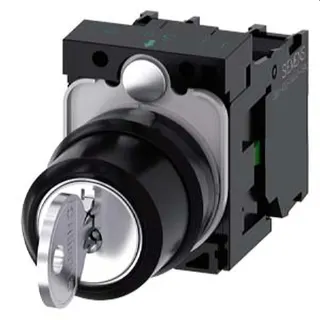 Siemens Schlüsselschalter RONIS 22mm rund I+O+II 3SU1100-4BL11-1NA0