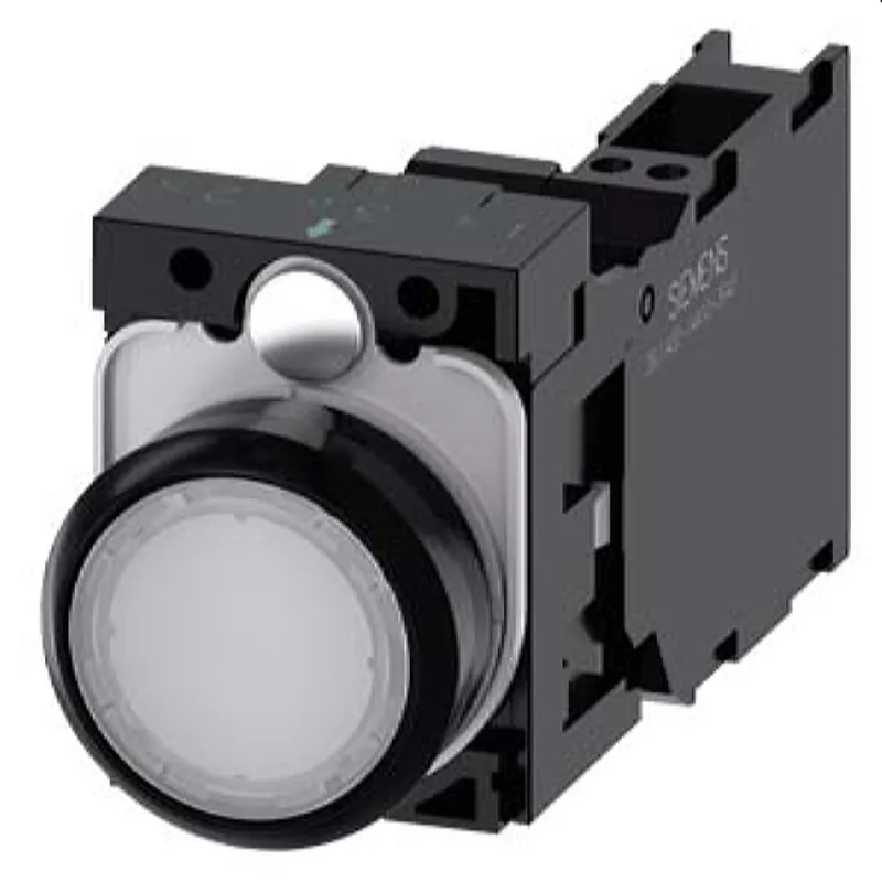 Siemens Drucktaster beleuchtet 22mm rund weiss 1S1OE 3SU1103-0AB60-3FA0