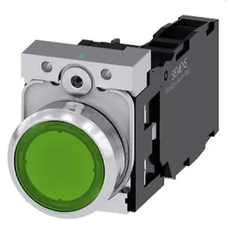 Siemens Drucktaster beleuchtet 22mm rund gelb 1S1OE 3SU1156-0AB40-1FA0