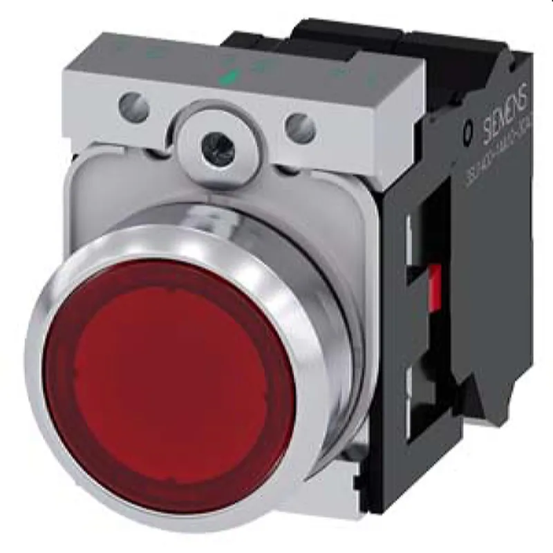 Siemens Drucktaster beleuchtet 22mm rund rot 1OE 3SU1153-0AB20-3CA0