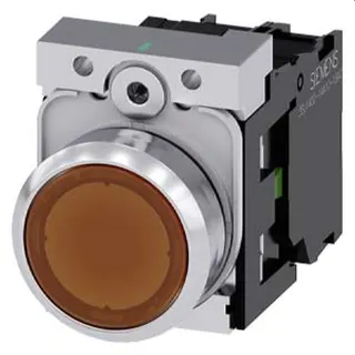 Siemens Drucktaster beleuchtet 22mm rund amber 1S 3SU1152-0AB00-1BA0