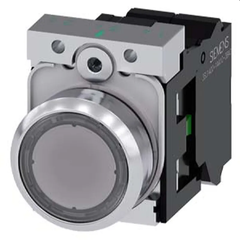 Siemens Drucktaster beleuchtet 22mm rund weiss 1S 3SU1156-0AB70-3BA0