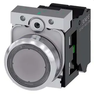 Siemens Drucktaster beleuchtet 22mm rund weiss 1S 3SU1156-0AB70-3BA0