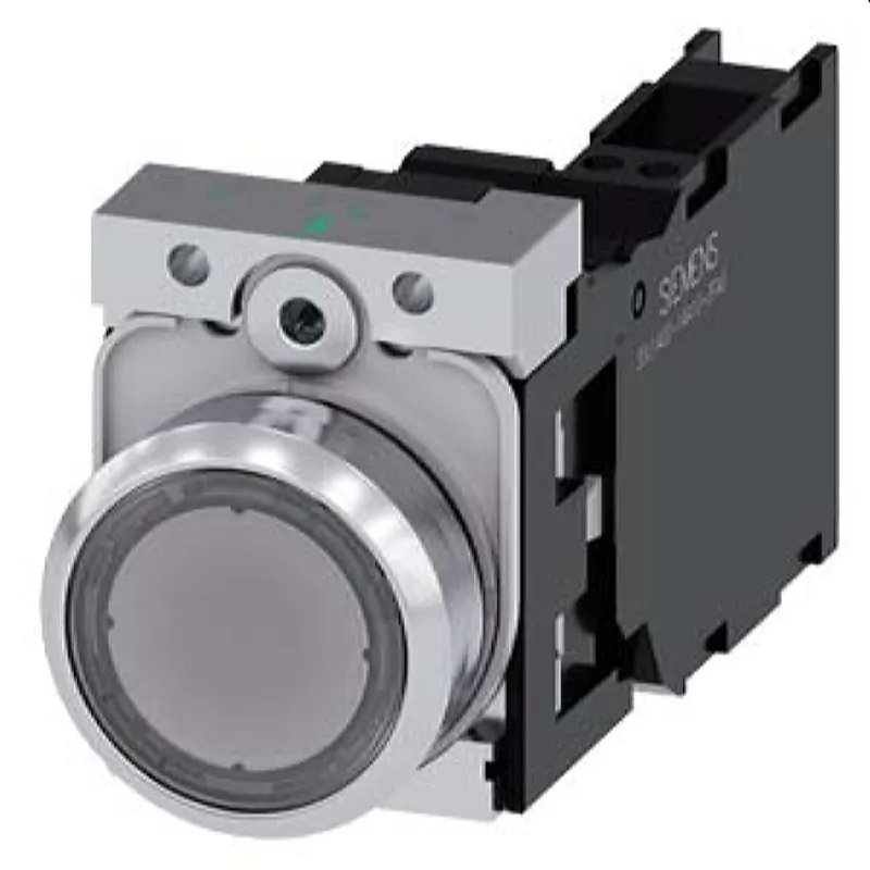Siemens Drucktaster beleuchtet 22mm rund weiss 1S1OE 3SU1156-0AB70-3FA0