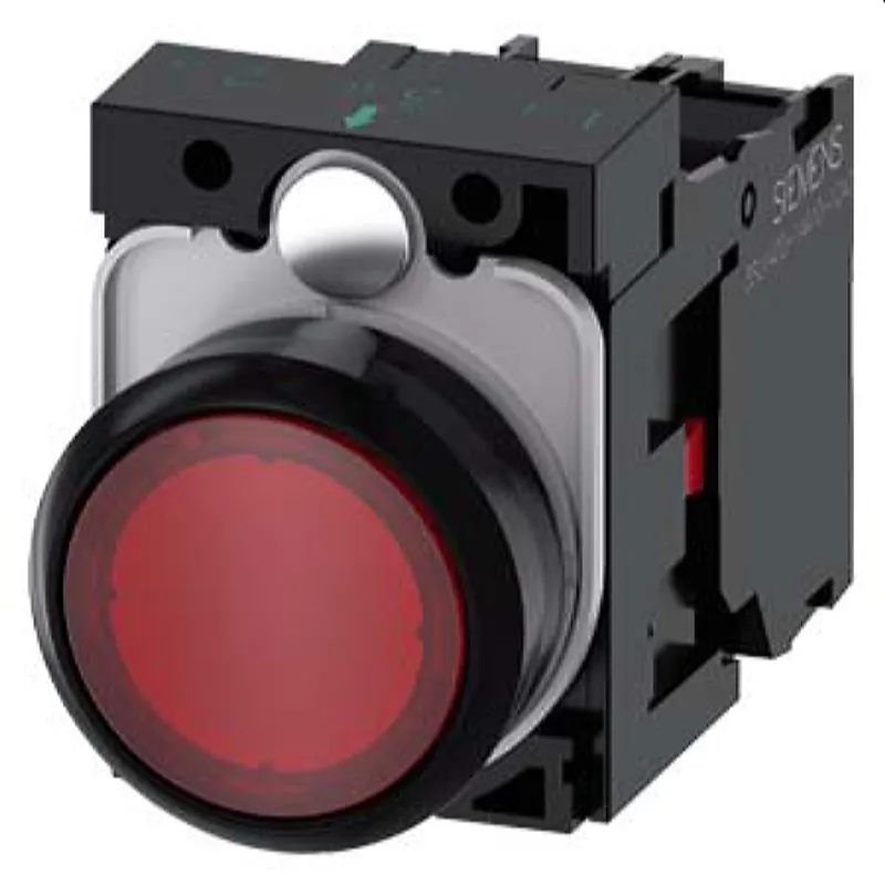Siemens Drucktaster beleuchtet 22mm rund rot 1OE 3SU1103-0AB20-1CA0