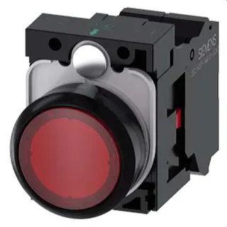 Siemens Drucktaster beleuchtet 22mm rund rot 1OE 3SU1103-0AB20-3CA0