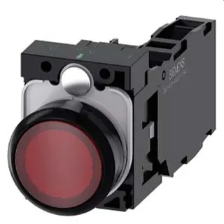 Siemens Drucktaster beleuchtet 22mm rund rot 1S1OE 3SU1103-0AB20-1FA0