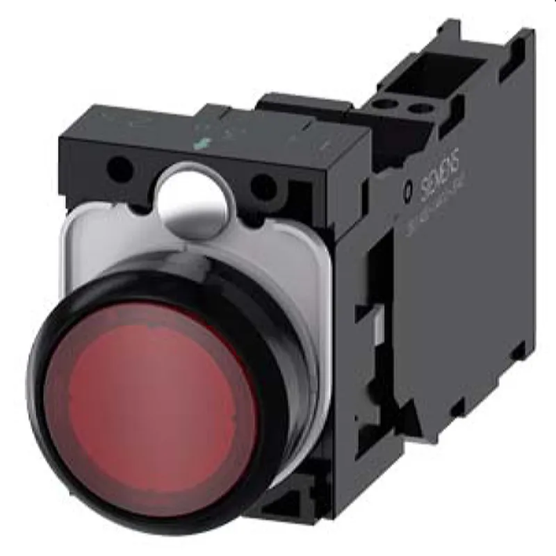 Siemens Drucktaster beleuchtet 22mm rund rot 1S1OE 3SU1103-0AB20-3FA0