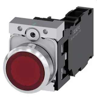 Siemens Drucktaster beleuchtet 22mm rund amber 1S1OE 3SU1156-0AB20-1FA0