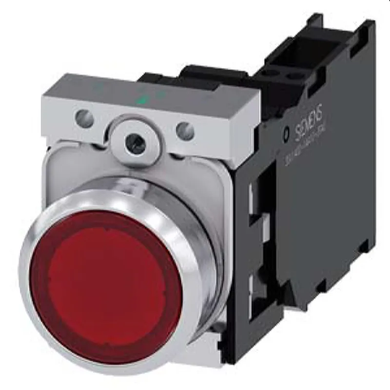 Siemens Drucktaster beleuchtet 22mm rund rot 1S1OE 3SU1156-0AB20-3FA0