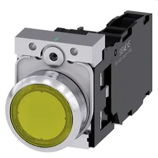 Siemens Drucktaster beleuchtet 22mm rund gelb 1S1OE 3SU1153-0AB30-1FA0