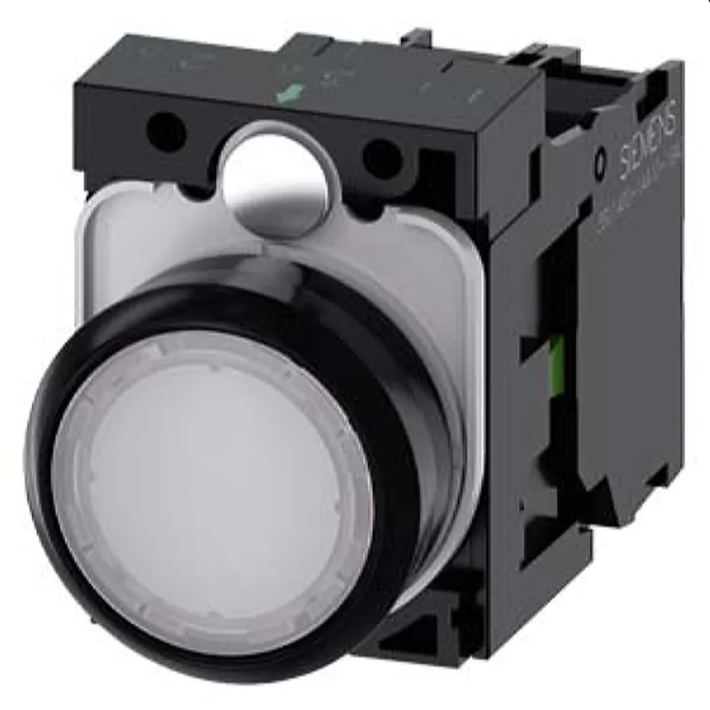 Siemens Drucktaster beleuchtet 22mm rund weiss 1S 3SU1103-0AB60-1BA0
