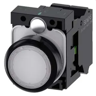 Siemens Drucktaster beleuchtet 22mm rund weiss 1S 3SU1103-0AB60-3BA0