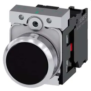 Siemens Drucktaster 22mm rund schwarz 1OE 3SU1150-0AB10-1CA0