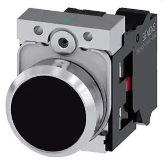 Siemens Drucktaster 22mm rund schwarz 1OE 3SU1150-0AB10-3CA0