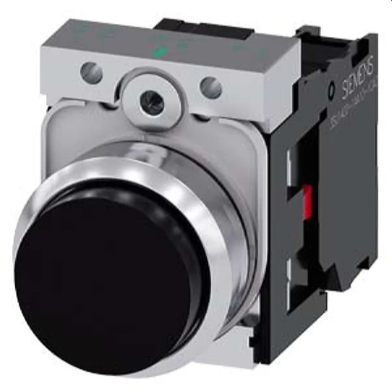 Siemens Drucktaster 22mm rund schwarz 1OE 3SU1150-0BB10-1CA0