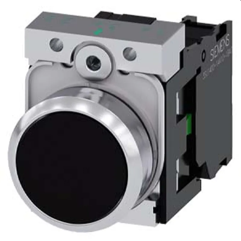 Siemens Drucktaster 22mm rund schwarz 1S 3SU1150-0AB10-1BA0