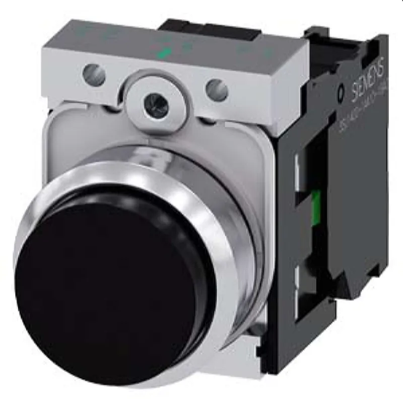 Siemens Drucktaster 22mm rund schwarz 1S 3SU1150-0BB10-1BA0
