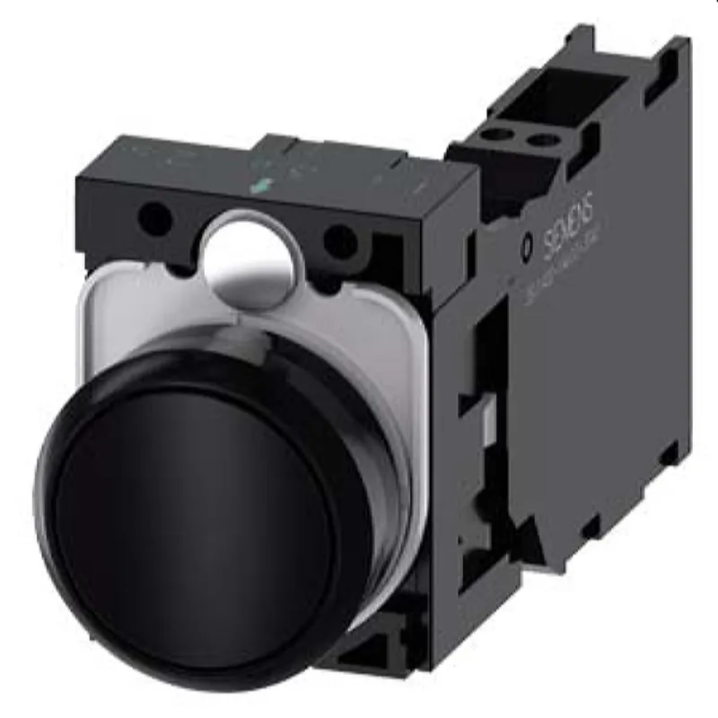 Siemens Drucktaster 22mm rund schwarz 1S1OE 3SU1100-0AB10-3FA0