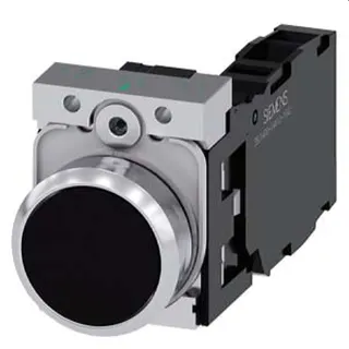 Siemens Drucktaster 22mm rund schwarz 1S1OE 3SU1150-0AB10-1FA0