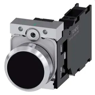 Siemens Drucktaster 22mm rund schwarz 1S1OE 3SU1150-0AB10-3FA0
