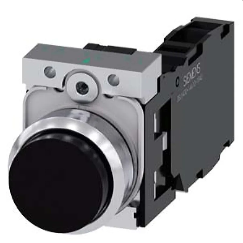 Siemens Drucktaster 22mm rund schwarz 1S1OE 3SU1150-0BB10-1FA0