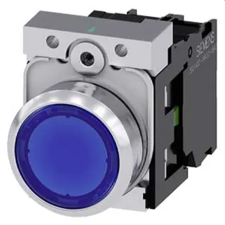 Siemens Drucktaster beleuchtet 22mm rund grün 1S 3SU1156-0AB50-1BA0