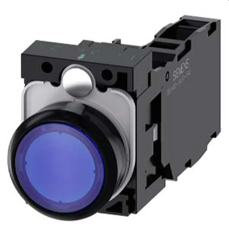 Siemens Drucktaster beleuchtet 22mm rund blau 1S1OE 3SU1102-0AB50-1FA0