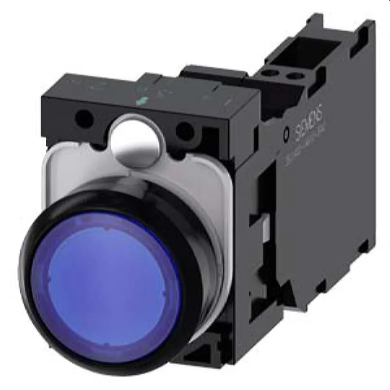 Siemens Drucktaster beleuchtet 22mm rund blau 1S1OE 3SU1106-0AB50-3FA0