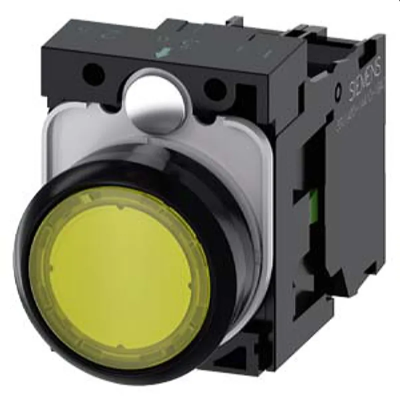 Siemens Drucktaster beleuchtet 22mm rund gelb 1S 3SU1106-0AB30-1BA0