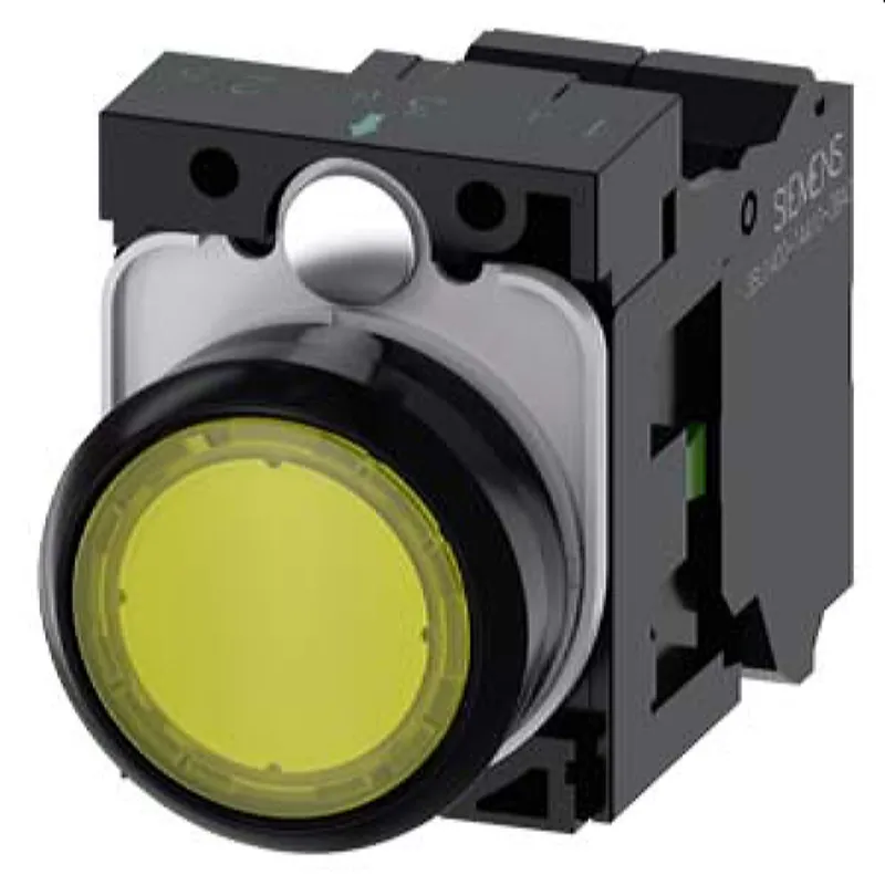 Siemens Drucktaster beleuchtet 22mm rund gelb 1S 3SU1102-0AB30-3BA0