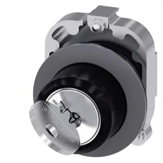 Siemens Schlüsselschalter RONIS 30mm rund Metall matt O 3SU1060-4LC01-0AA0
