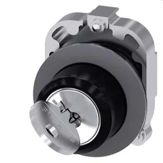 Siemens Schlüsselschalter RONIS rund Metall matt O+I, SB31,421,455 3SU1060-4LF11-0AA0