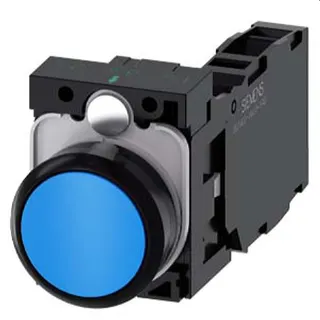 Siemens Drucktaster 22mm rund blau 1S1OE 3SU1100-0AB50-1FA0