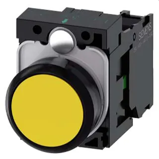 Siemens Drucktaster 22mm rund gelb 1S 3SU1100-0AB30-1BA0