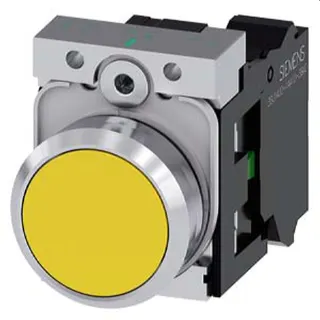 Siemens Drucktaster 22mm rund gelb 1S 3SU1150-0AB30-1BA0