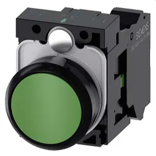 Siemens Drucktaster 22mm rund grün 1S 3SU1100-0AB40-3BA0