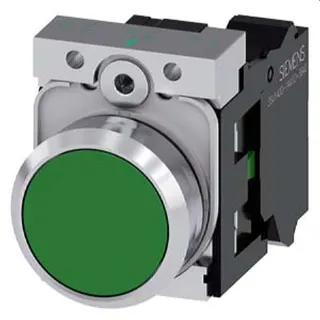 Siemens Drucktaster 22mm rund grün 1S 3SU1150-0AB40-3BA0