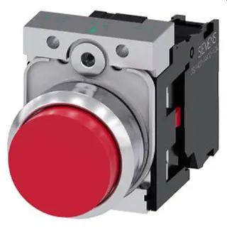Siemens Drucktaster 22mm rund rot 1OE 3SU1150-0BB20-1CA0