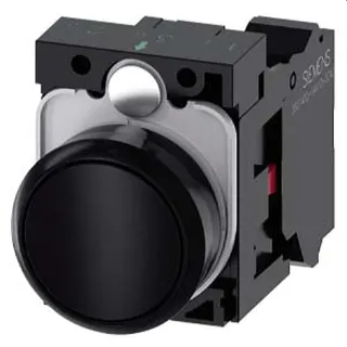 Siemens Drucktaster 22mm rund schwarz 1OE 3SU1100-0AB10-3CA0