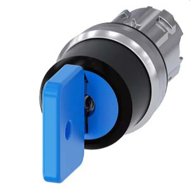 Siemens Schlüsselschalter O.M.R 22mm rund blau I+O+II 3SU1050-4GL11-0AA0